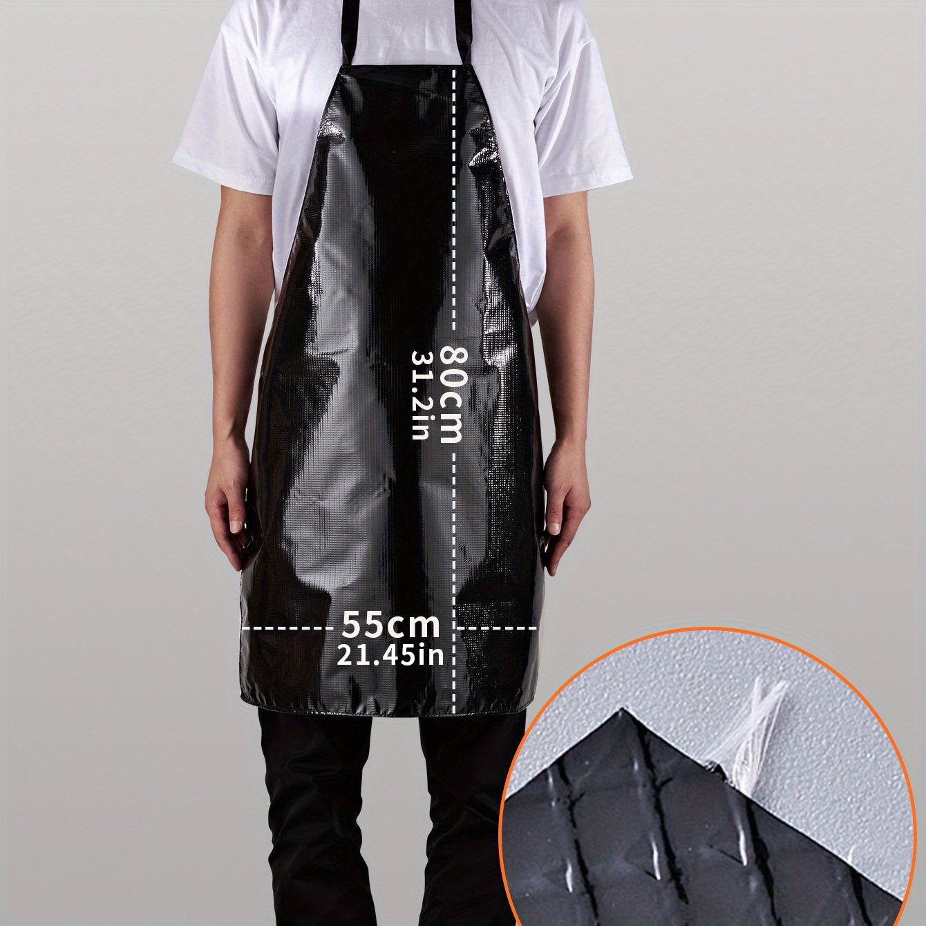 Durable PVC Apron with Adjustable Straps and Pockets - Ideal for Cooking, Baking, Gardening, and More - Resistant to Oil and Stains