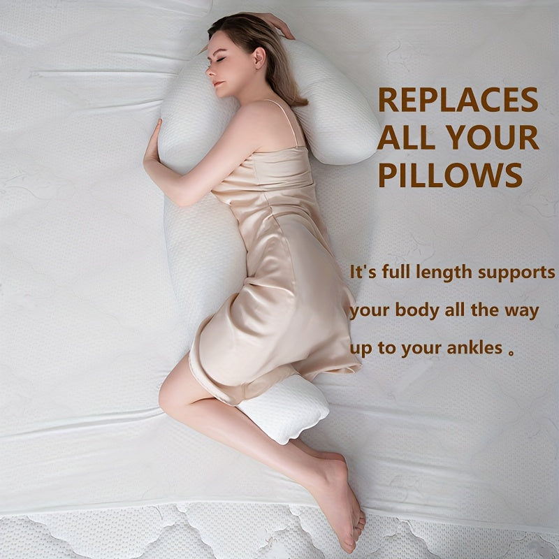 Ultra-Soft Knit Swan Pillow provides Full Body Support - Cozy, Easy-to-Carry, and Machine Washable