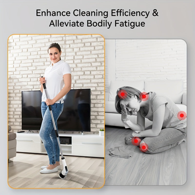 Get your hands on the 2024 Cordless Electric Scrubber Set featuring a high-definition display. With 8+2 speed settings, this portable brush is perfect for cleaning your bathroom, kitchen, tile, bathtub, and car.