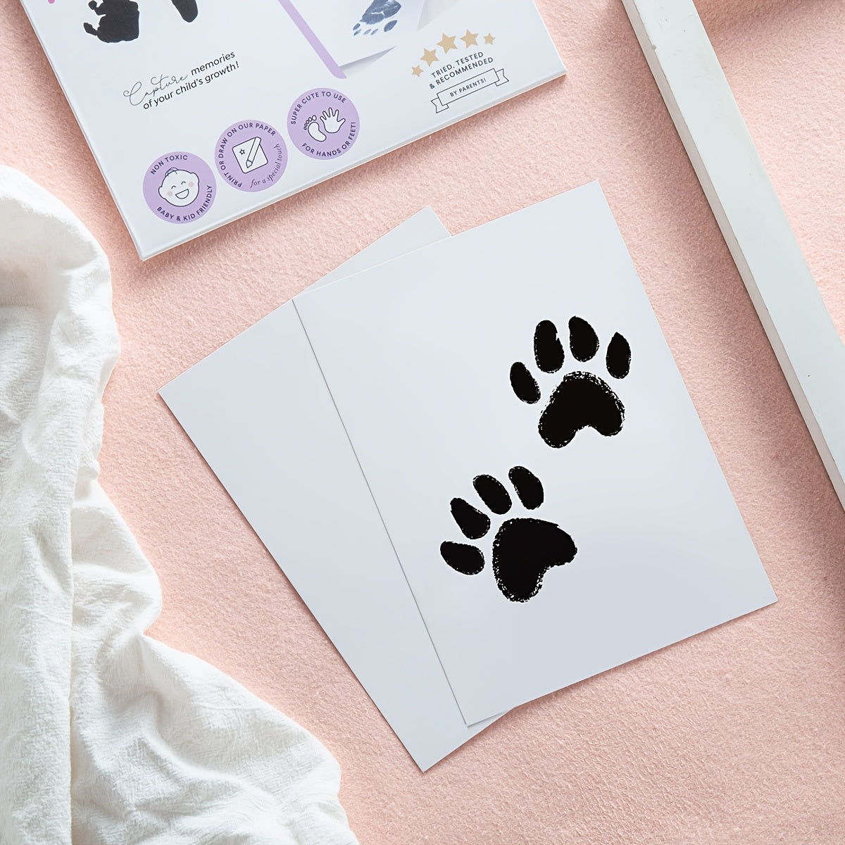 Parent company Ai Bei offers an inkless print kit for youngsters, providing a safe and mess-free way to capture hand and footprints. Ideal for creating keepsakes or giving as gifts.