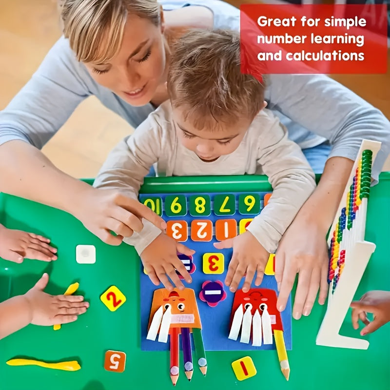 Vibrant Felt Number Toy for Kids - Educational & Fun Math Aid, Great for Developing Counting and Motor Skills, Ideal Gift for Christmas, Birthdays, and More.