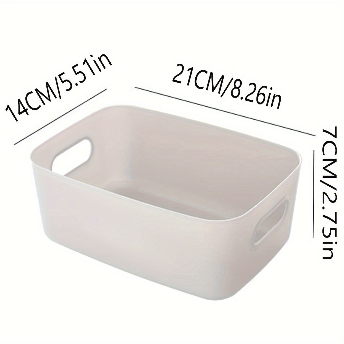 5/10 White Plastic storage bins with a polished finish are portable and weather-resistant, suitable for organizing kitchen, cosmetics, and miscellaneous items without needing electricity.