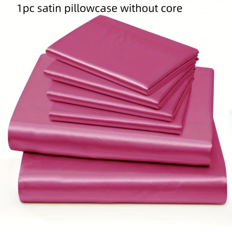 One luxury satin pillowcase made from a soft and comfortable blend of fabrics. This skin-friendly pillowcase features a smooth texture that is gentle on hair. It is machine washable and has an active printing design. Made from 100% polyester, this