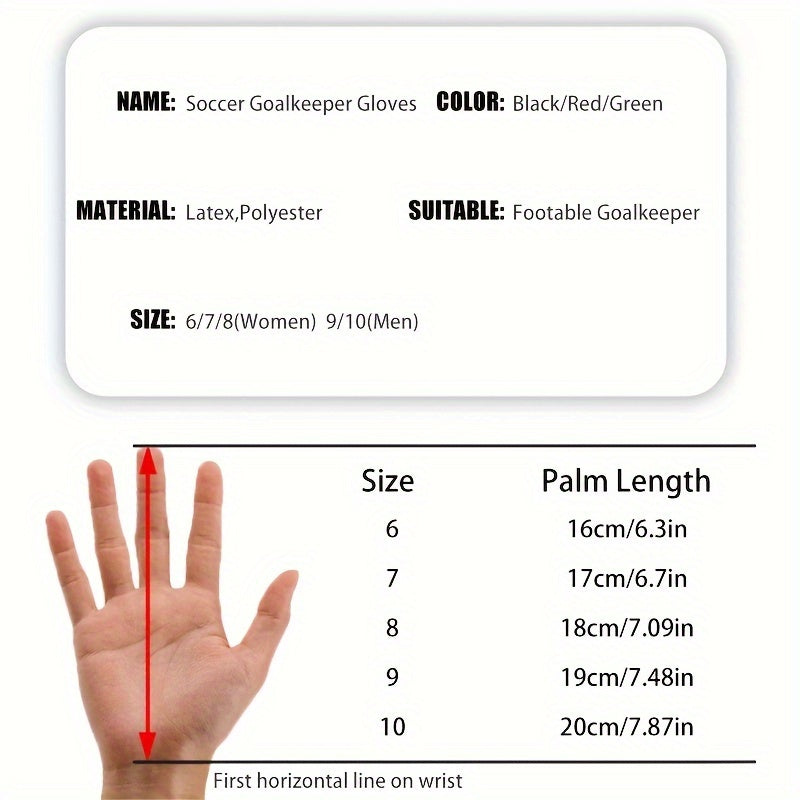 Soccer goalie gloves with Giga Latex 4mm, strong grip and palm protection for boys, youth, adult, and men. Available in sizes 6-10 with 3 styles at Level 3.