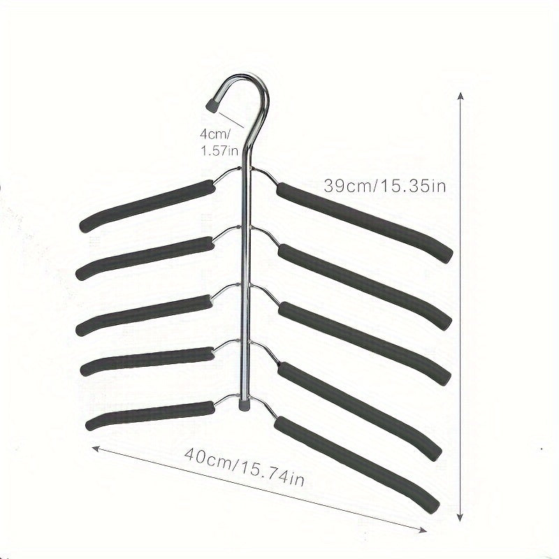 Multi-layer Metal Clothes Hanger for Efficient Wardrobe Organization and Space Saving in Closet or Bedroom