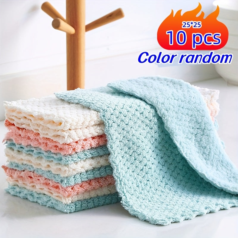 Get a set of 10 high-quality Ultra-Soft Microfiber Cleaning Cloths, perfect for streak-free cleaning of glass, dishes, and windows. These versatile towels are great for use at home or school and make an ideal Christmas gift. Brighten someone's holiday