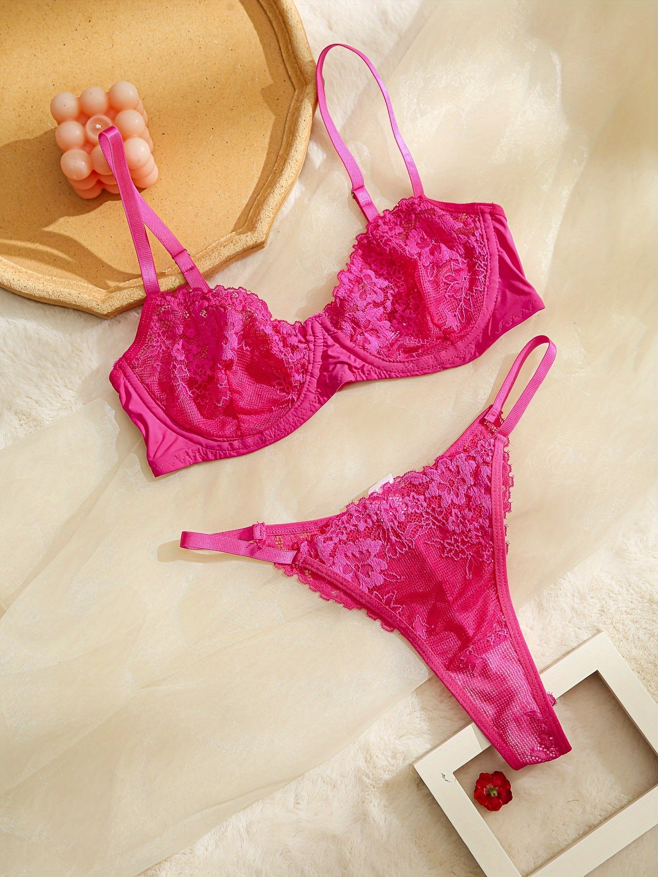 Sleek and alluring lingerie set for women.