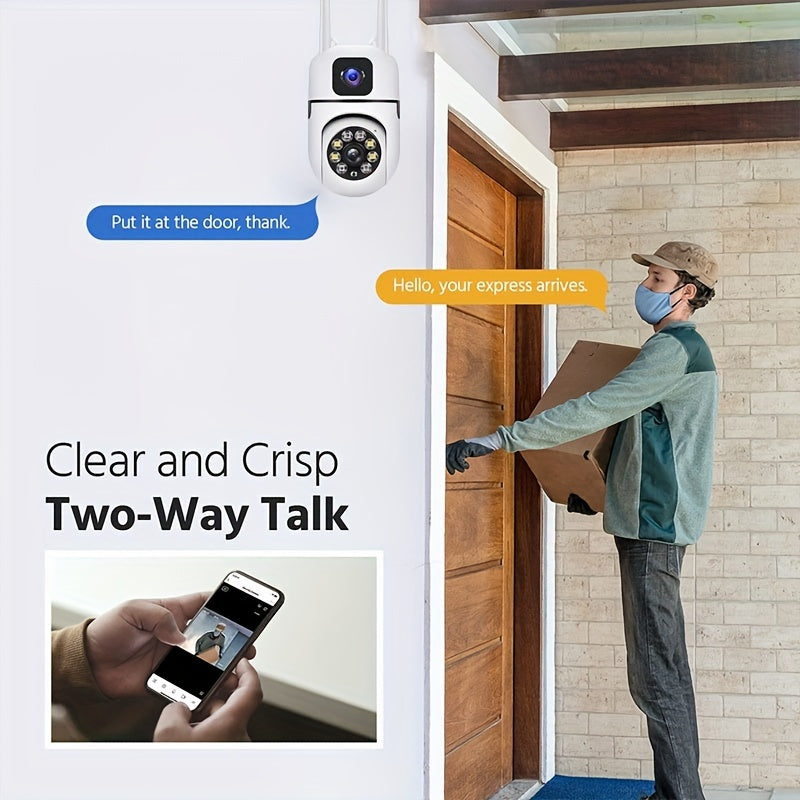 Security Camera with Full-Color Night Vision, Motion Tracking, Two-Way Audio, and WIFI Connectivity