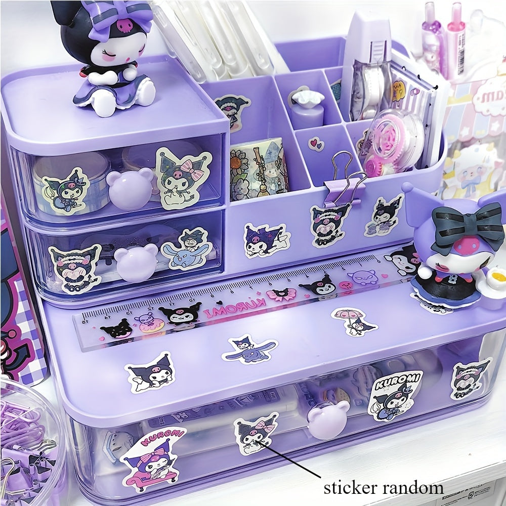 Sanrio desk tidy with partitioned storage box for students and dormitory use.