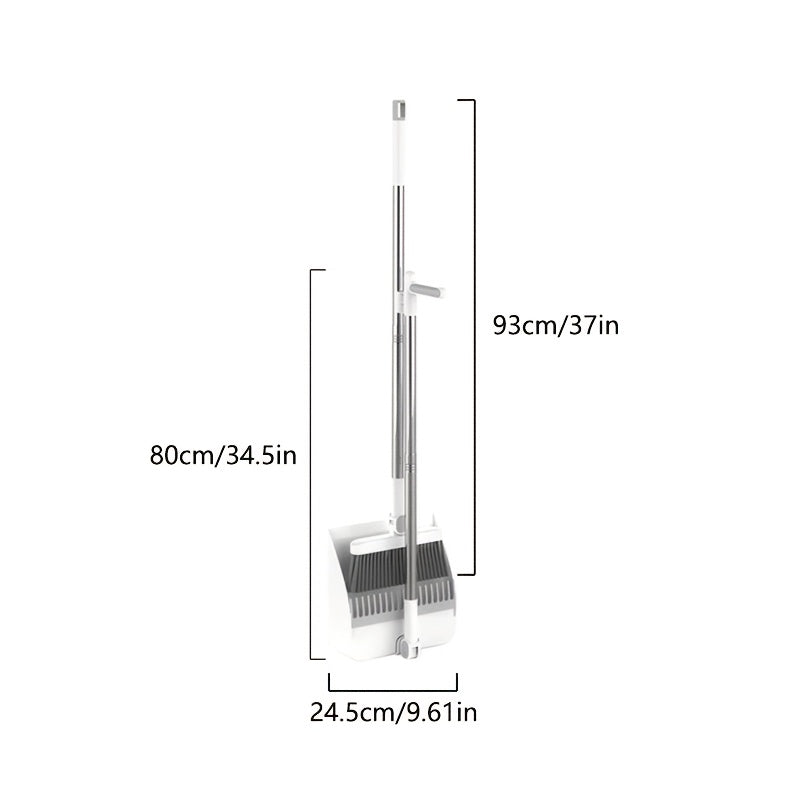 Premium uzun tutqichli supuruvchi va axlat to'plovchi to'plam, soch, chang va axlatni oson olib tashlash uchun aylantiriladigan va yig'iladigan dizaynga ega. Uy, oshxona va ofis tozalash, shuningdek, pol tozalash va saqlash ehtiyojlari uchun mukammal.