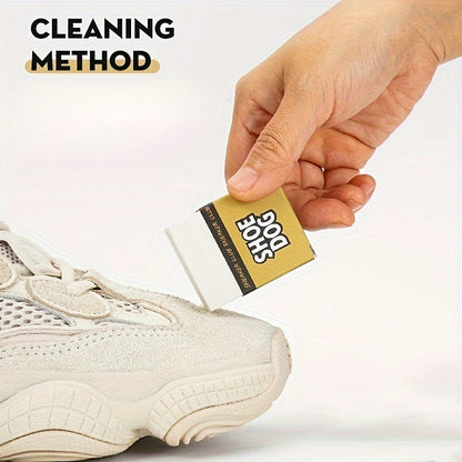 Rubber eraser for suede shoe cleaning - Easily removes stains without electricity. Ideal for sneakers, clothes, glass, walls, floors, and furniture. Versatile tool for gentle dry cleaning of fabrics.