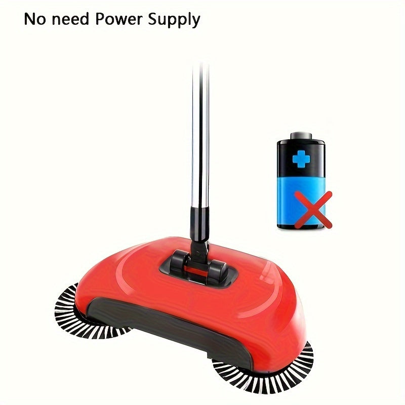 1Set of 3-in-1 Multifunctional Hand Push Sweeper, Vacuum Cleaner, Sweeping and Moping Machine. Ideal for Removing Garbage, Pet Hair, and Dust with Both Dry and Wet Use. Perfect for Hardwood and Ceramic Tiles. Includes 1/2/5/10 Cloths and Various Cleaning