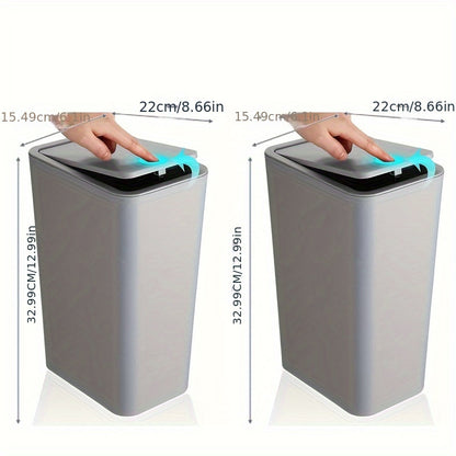 9.84L Compact Trash Can with Pop-Up Lid, Odor Seal - Ideal for Bathroom, Bedroom, Office, Living Room, Kitchen - 1/2/3pcs Available