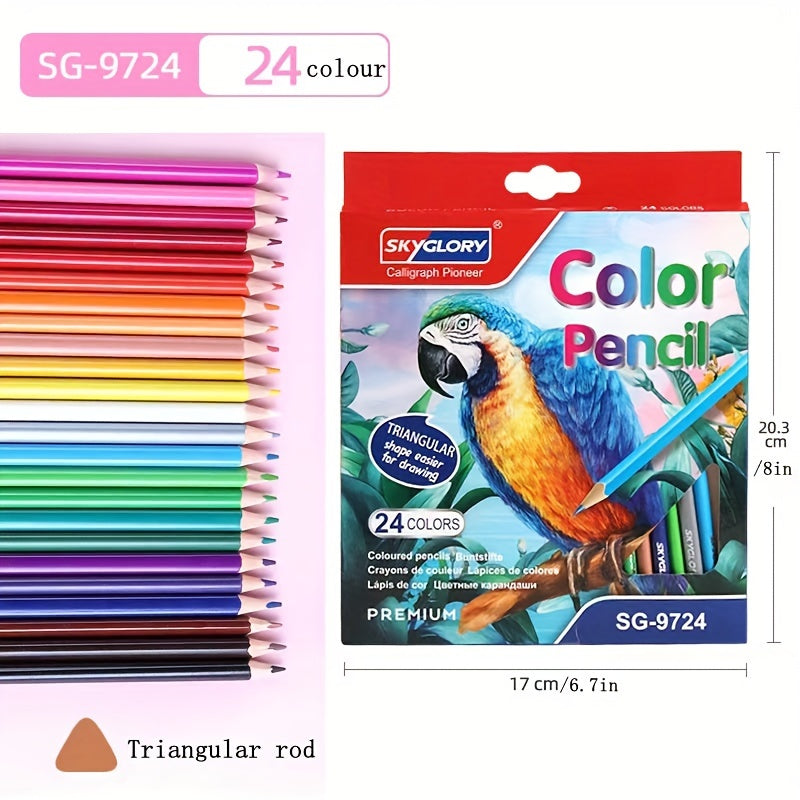 12/18/24/36pcs of colored pencils are suitable for art and painting supplies. They have bright colors, are easy to use, and not prone to breakage, making them convenient for adult coloring