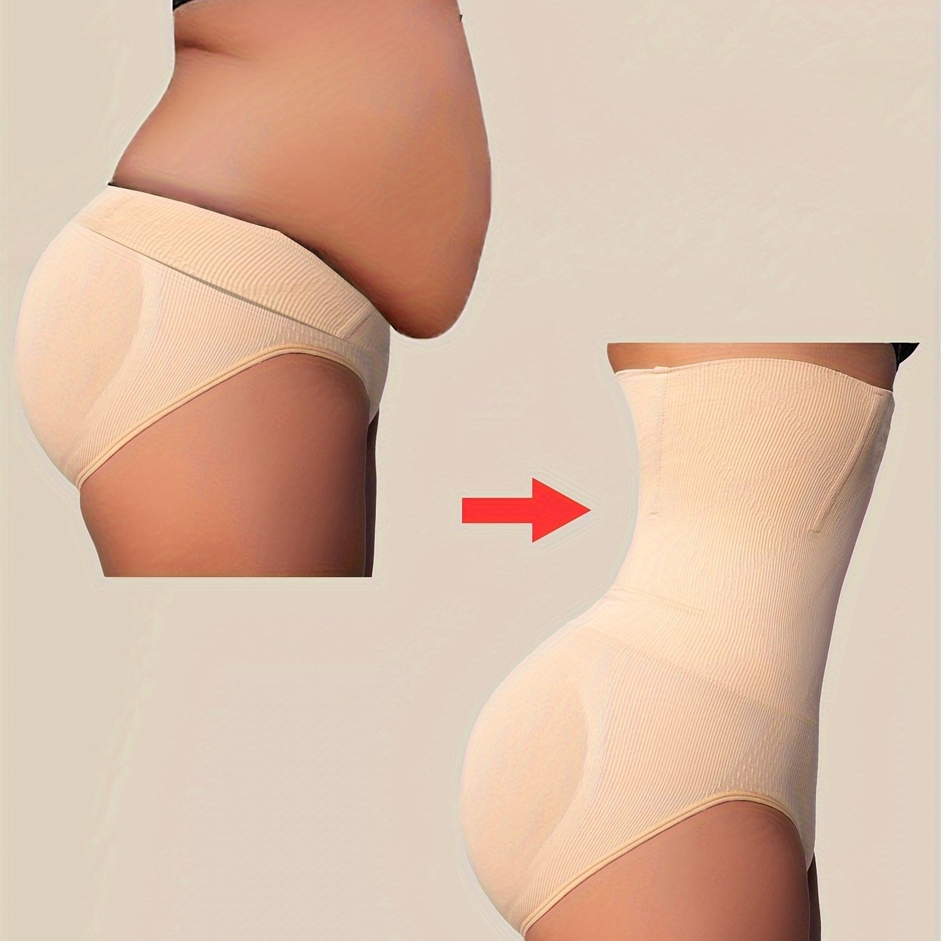 High waist shaping panties for women, for flat belly control and butt lifting.