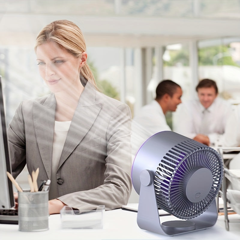 Versatile Large Wind Volume Rotating Fan, great for kitchen, living room, office, desk, bathroom, outdoor camping, and more!