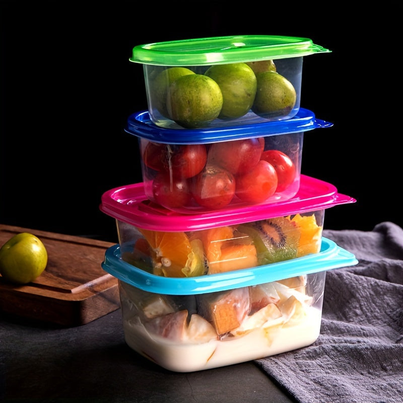 10 pieces of rectangular, high-grade disposable lunch boxes perfect for food packing. These stackable and reusable storage containers are ideal for storing grains, meat, fruits, vegetables, melaleuca cake, and fruit fishing. They are perfect for kitchen