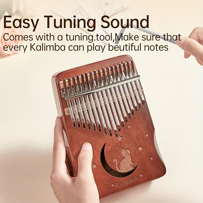 Easy-to-learn 17-tone thumb piano kalimba, perfect birthday gift and popular musical instrument for beginners.