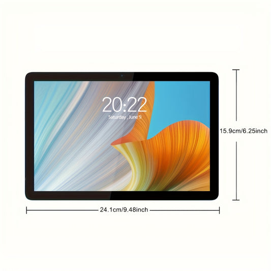 25.65cm RElander Android Tablet with Deca Core Processor, 6GB RAM, 128GB Storage, 5G WiFi, HD Touch Screen, Dual Cameras, Type-C Charging, Includes Case, Mouse, Stylus, and Accessories