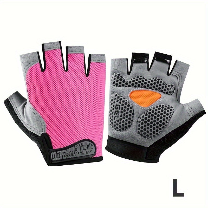 1 Pair of Ximax Half-Finger Fitness Gloves for Outdoor Sports, Non-Slip and Breathable