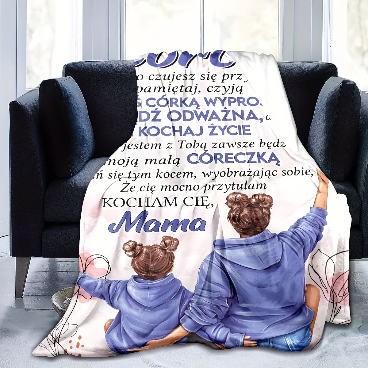 Cozy up with this warm and stylish Mother-Daughter Polish Love Fleece Blanket. Perfect for snuggling with your loved ones, this throw blanket is ideal for adding comfort and style to any room in your home. Use it as a nap blanket, to cover up with during