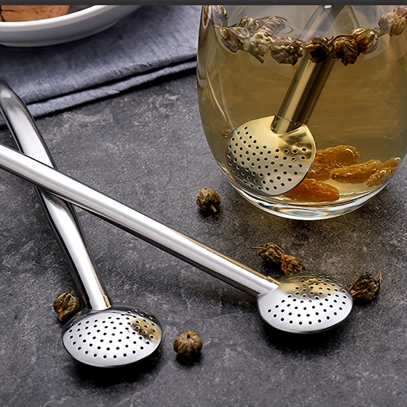 Stainless Steel Yerba Mate Straw - Durable and Reusable Metal Filter Straw for Tea, Coffee, and Cocktails, Bombilla Style Beverage Strainer