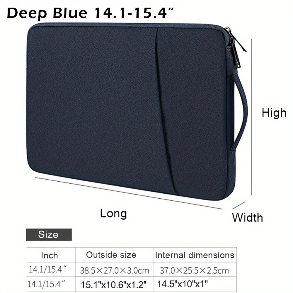 Laptop sleeve fits most 13-16 inch laptops, including MacBook, DELL, Acer, Samsung, and Lenovo.