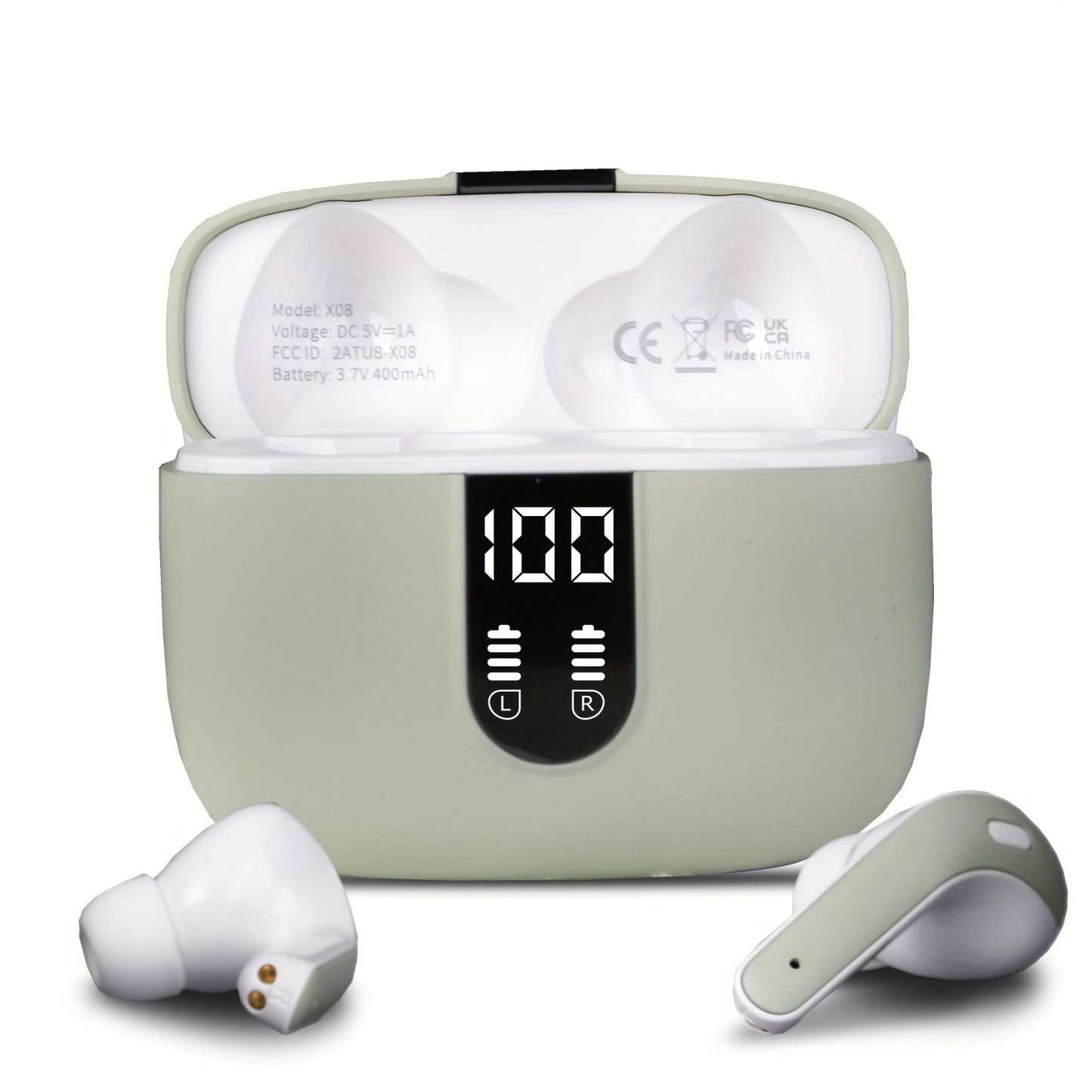 True wireless earbuds with case for iPhone and Android.