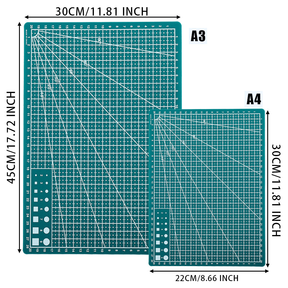 High-quality A3 rotary cutting mat, perfect for sewing and crafts, made of durable PP material.