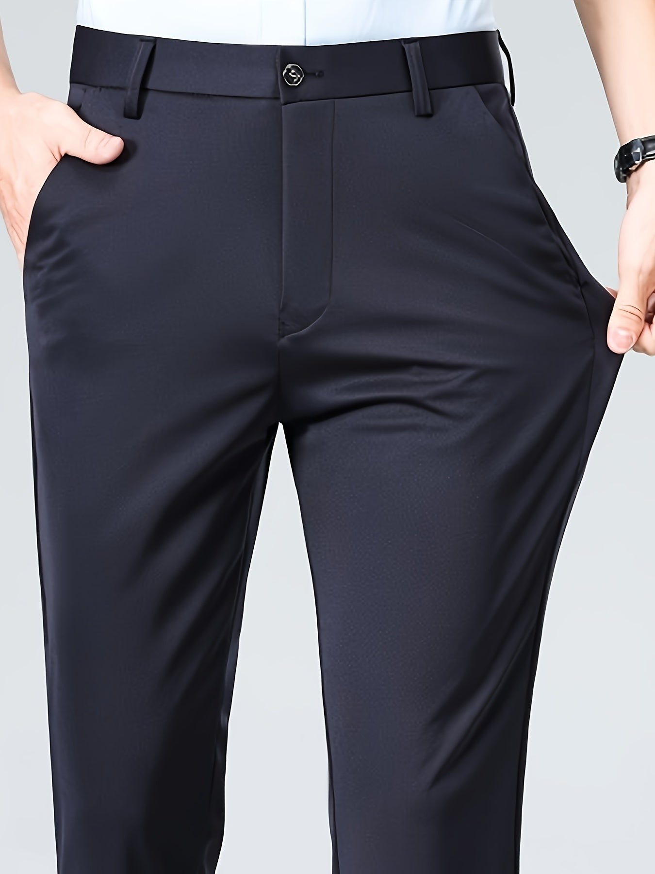 Men's versatile straight leg pants for daily wear, with chic business style.