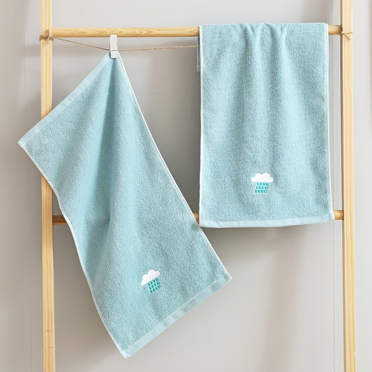 Bohemian style embroidered cotton towel, soft and absorbent, made of 100% knit cotton fabric with weather embroidery. Suitable for babies and kids.