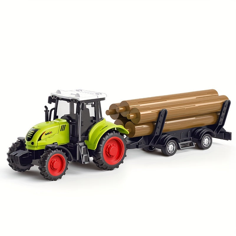 Farm-themed toy set with detachable haulers for kids aged 3-6. Perfect for parties and gifts.