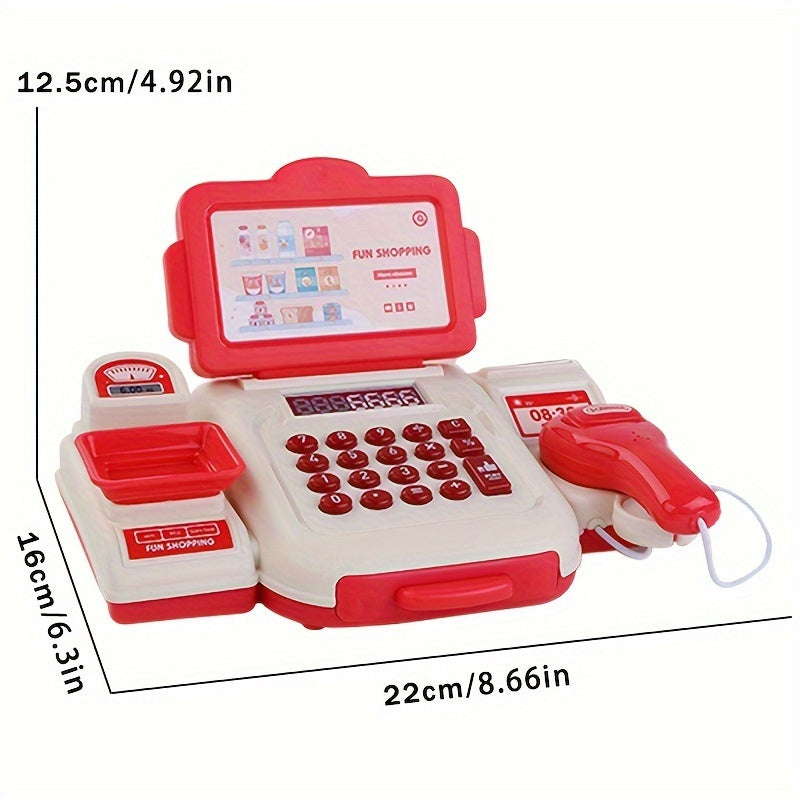 Children aged 3-6 will love this interactive supermarket cash register toy with scanner for educational role-play. Batteries not included. Perfect for boys and girls.