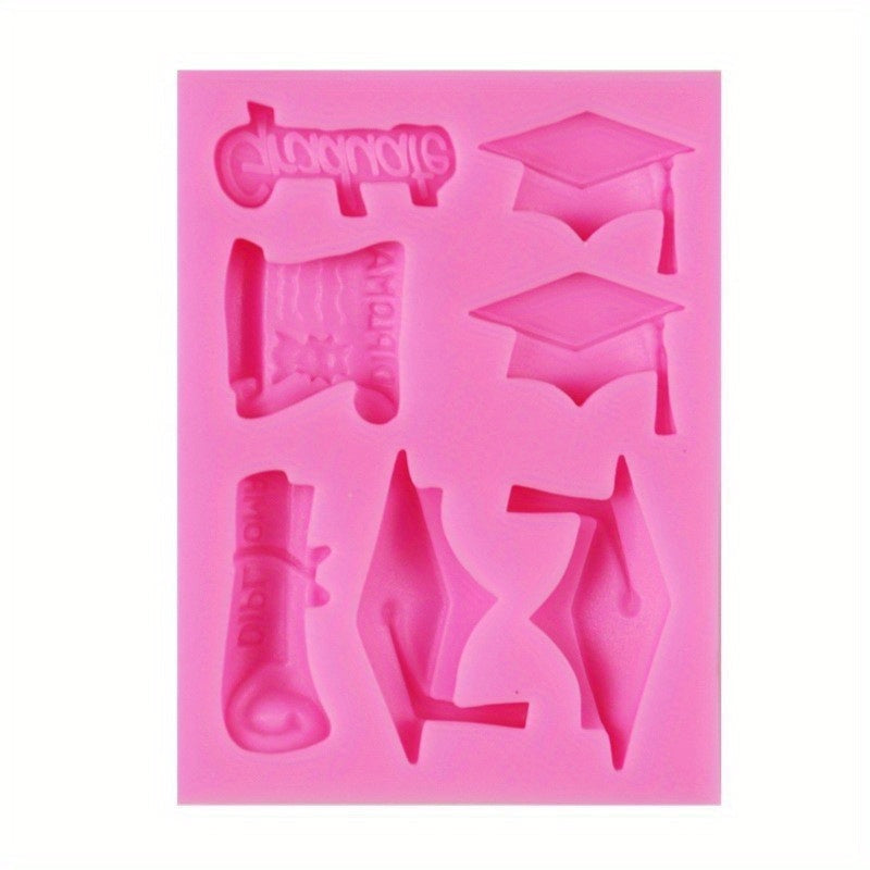 Create your own graduation-themed chocolates with this 1-piece 3D silicone mold. Ideal for DIY cake decorating and baking, this mold is perfect for making fondant and candy. A must-have kitchen gadget for home bakers.