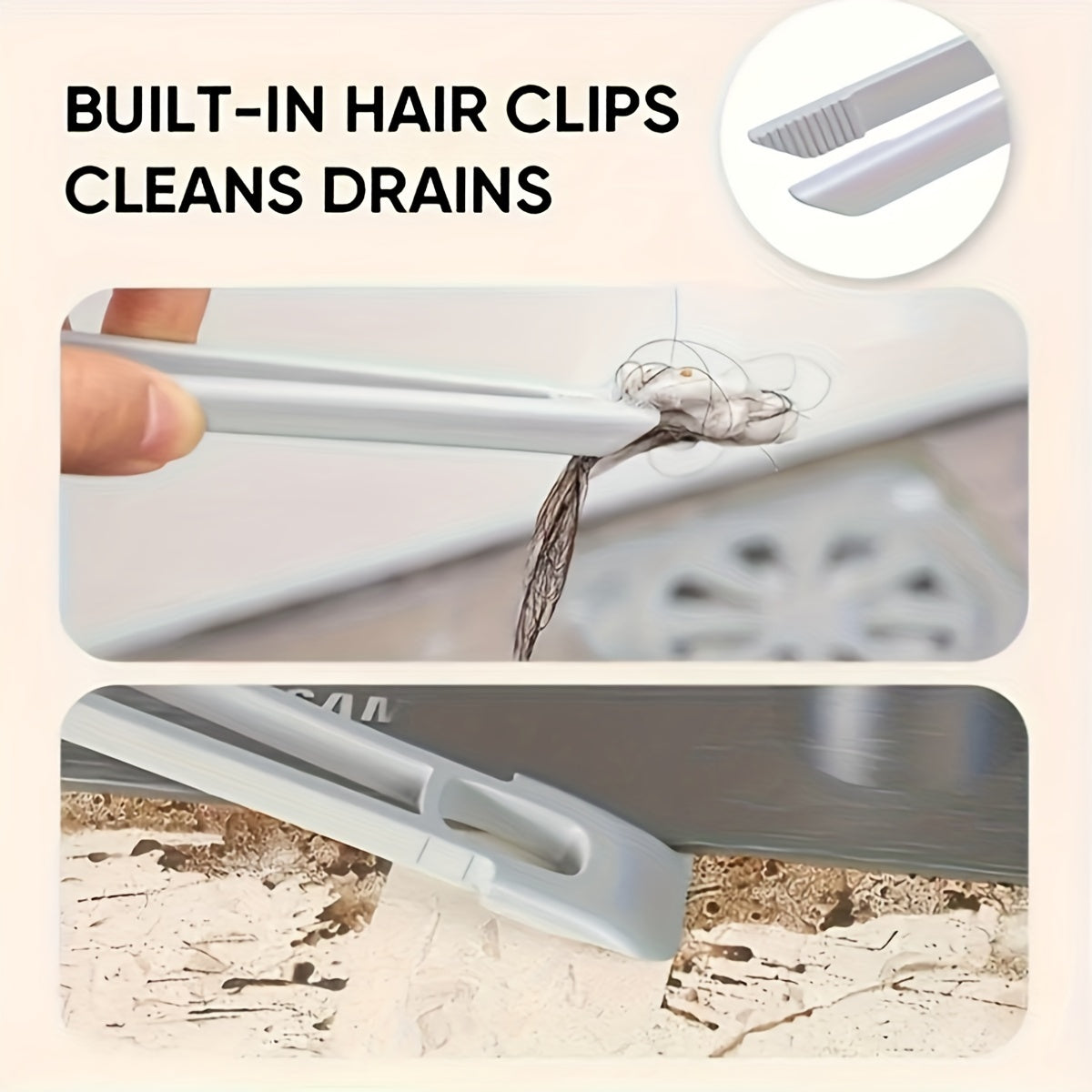 1 piece of Multifunctional Rotating Cleaning Brush with Tough Bristles, Perfect for Reaching Tight Spaces in the Bathroom & Kitchen. 360° Easy Clean Tool for Walls, Floors - Portable, Manual Handheld Brush for Household Cleaning.