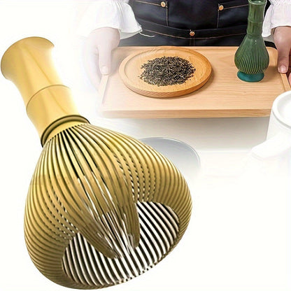 Reusable resin Chasen brush tool for preparing matcha green tea powder - perfect for making Japanese matcha tea.