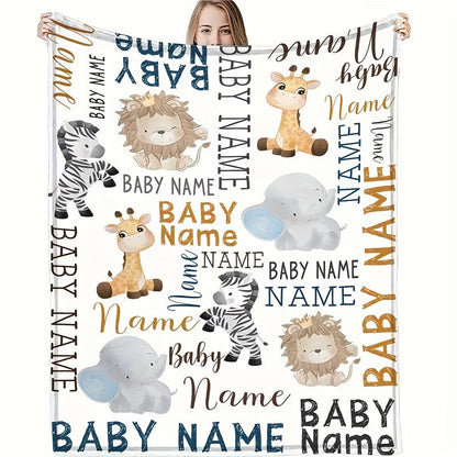 A personalized photo blanket made of ultra-soft polyester material, featuring high-definition printing. This specially customized blanket is suitable for everyone including girls, boys, adults, grandparents, daughters, sons, sisters, and parents. Perfect