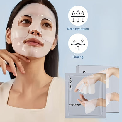 5 Split Collagen Masks for moisturizing, hydrating, firming, and tightening facial skin care.