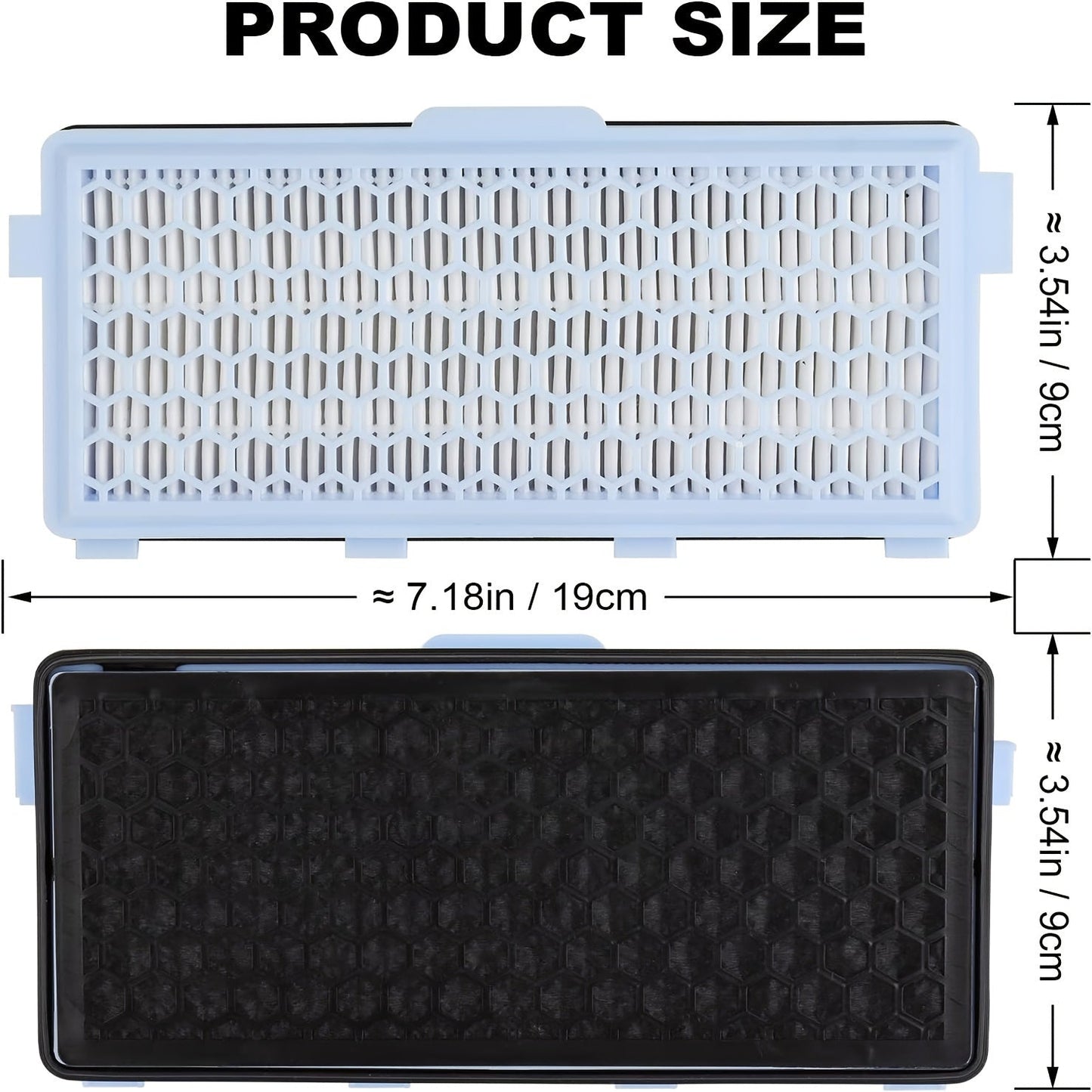 A set of 2 Active HEPA Filters that are compatible with Miele Vacuum Cleaners including models S4, S5, S6, S8, S8000, S8999, S6000, S6999, S5000, S5999, S4000, S4999, Complete C2, Complete C3, Compact C1, Compact C2. Reference Number: SF-HA 50.