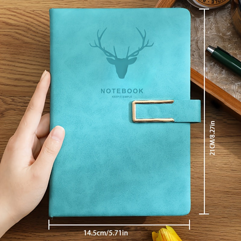 U-Shaped Buckle Notebook with Pen Holder - Soft cover, Magnetic Closure, Ideal for Business, Home, and School Use.