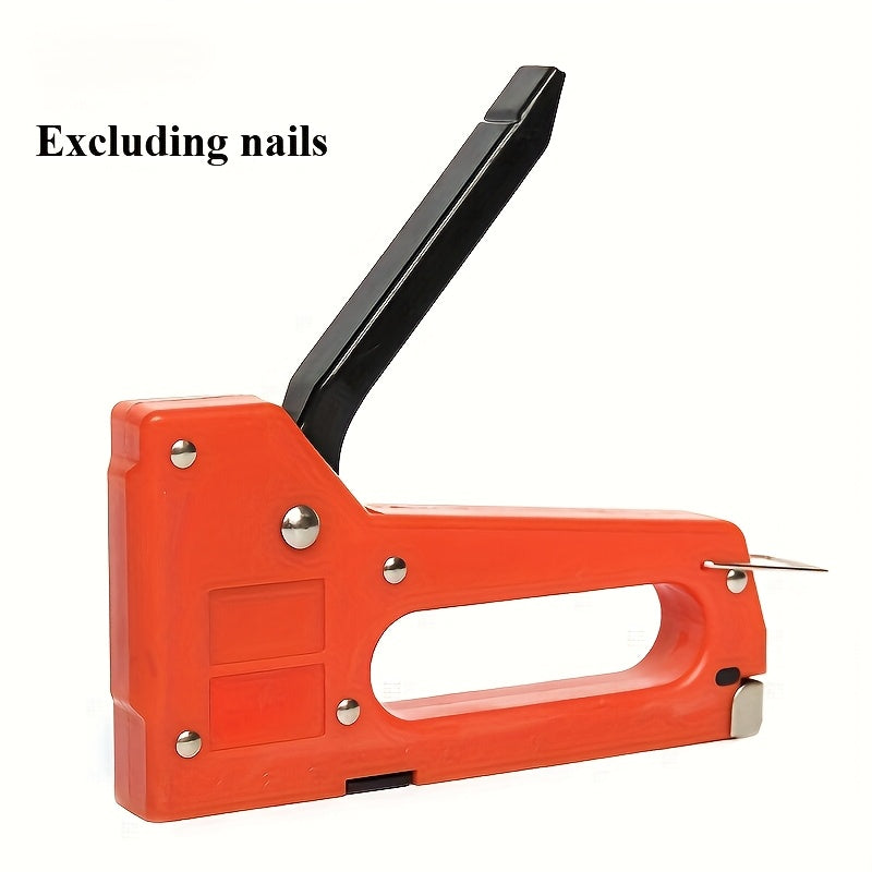 Essential 3-in-1 manual staple gun with durable plastic staples for home use, staples not included.