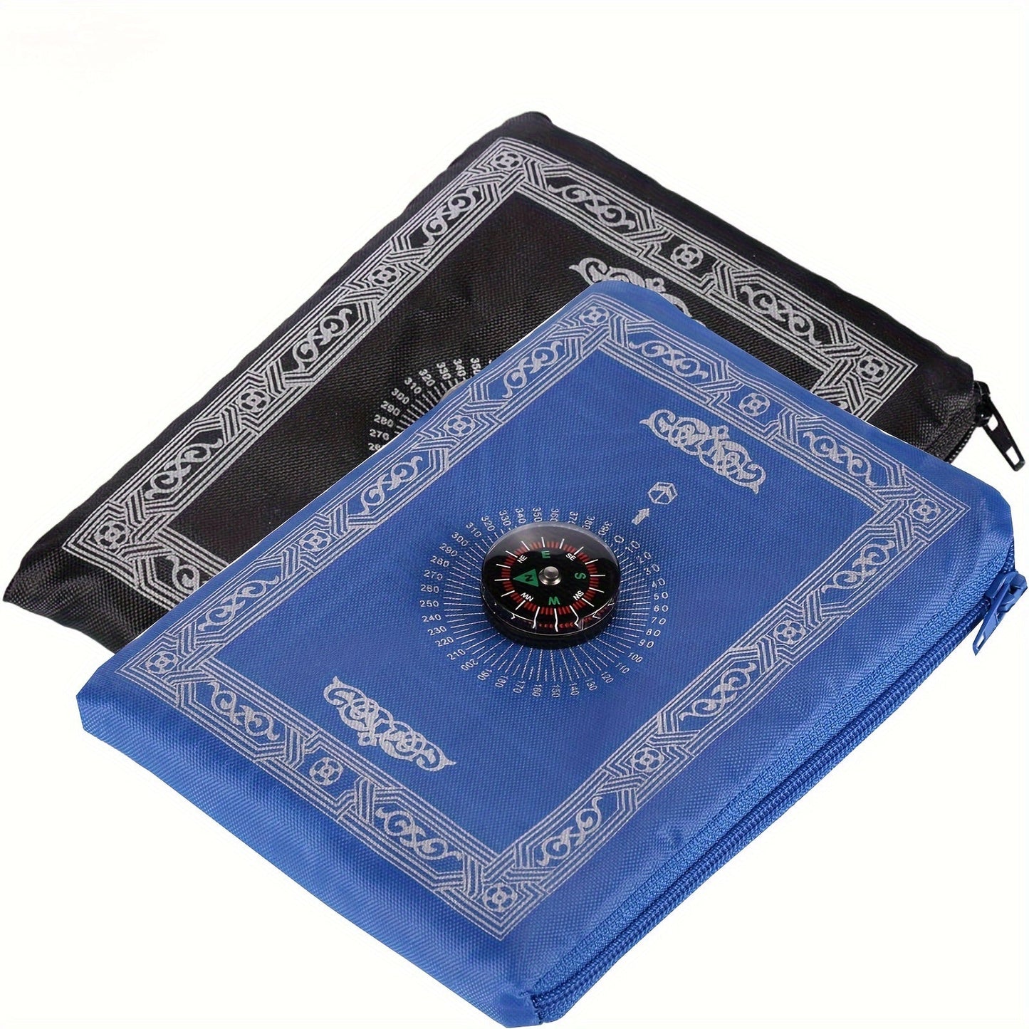 Muslims can now travel in comfort and style with this Travel Prayer Mat. Made from waterproof polyester, this portable worship blanket is perfect for use anywhere. It comes with a built-in compass for easy orientation during prayer, and is machine