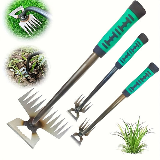 2024 Upgraded Weed Puller Tool with Ergonomic Handle, Heavy-Duty for Outdoor Farming and Gardening.