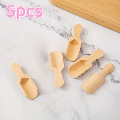 Set of 10 wooden spoons for bath salts, coffee, and tea - perfect for kitchen and dining use. Ideal for use with coffee, tea, and espresso.