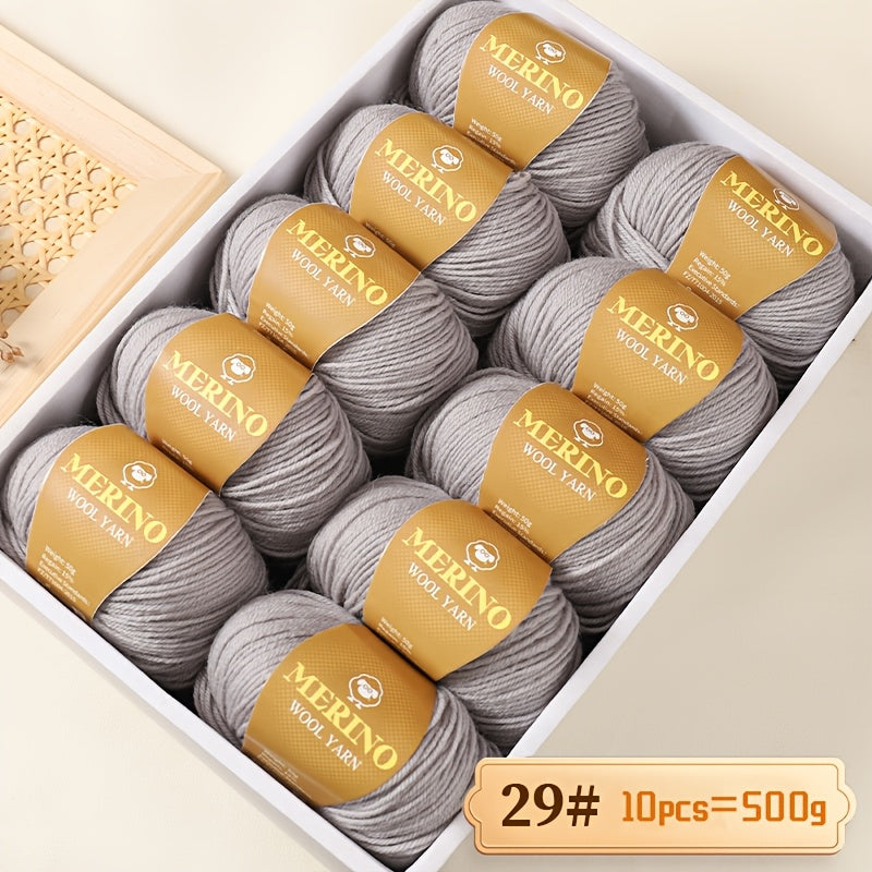 500g of high-quality wool yarn and 212g of medium fine camel hair yarn suitable for autumn and winter hand-knitted sweaters, scarves, hats, and warm clothes. Includes 1 large pack of wool