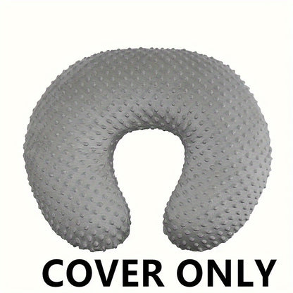 Soft and snug minky nursing pillow cover, ideal for breastfeeding and comfortable nursing for infants and babies.