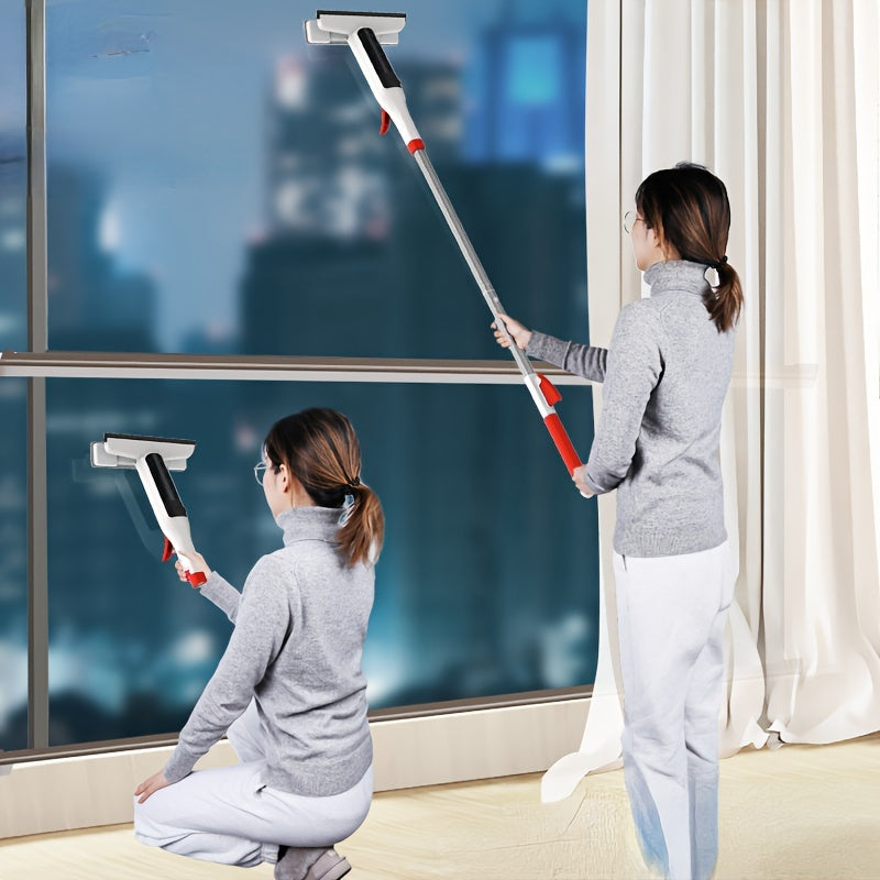 Glass Cleaning Kit: Includes Spray, Wash, and Squeegee - Ideal for Cleaning High Windows, Shower Doors, and Car Windshields - A Must-Have Cleaning Tool for Your Home