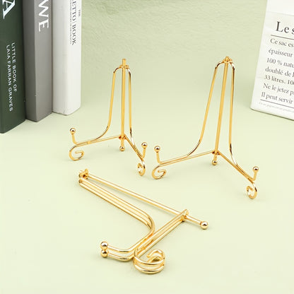 Stylish Gold Iron Display Stand for Various Decor Items | Easy to Assemble, Ideal for Home and Office Shelving