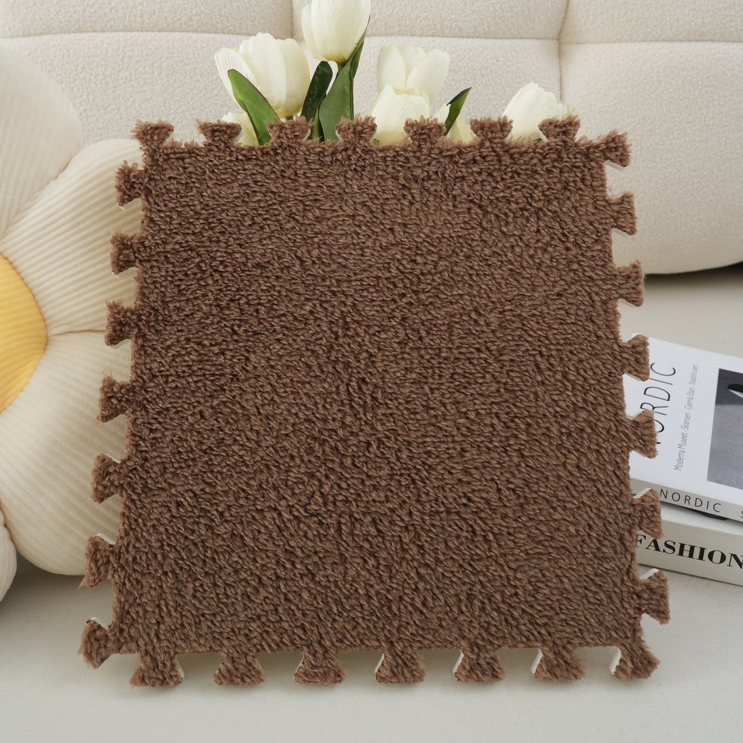 Spliced Carpet for Home Decor: Ideal for Bedrooms, Living Rooms, Balconies, and More! This Washable and Dirt Resistant Mat is Perfect for Large Areas, Entrances, Bay Windows, and Bedside Use.