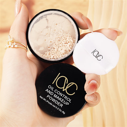 Setting powder with oil control, sweat resistance, pore-blurring, and brightening properties, containing plant-derived squalane for all-day makeup longevity.